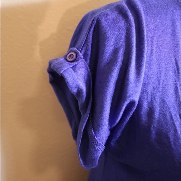 New with tags button sleeve royal blue loose top - Picture 4 of 8